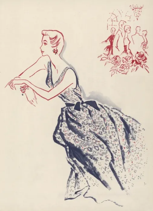 Framed Print : Knitted dress, 1954 Framed Print : Knitted dress, 1954