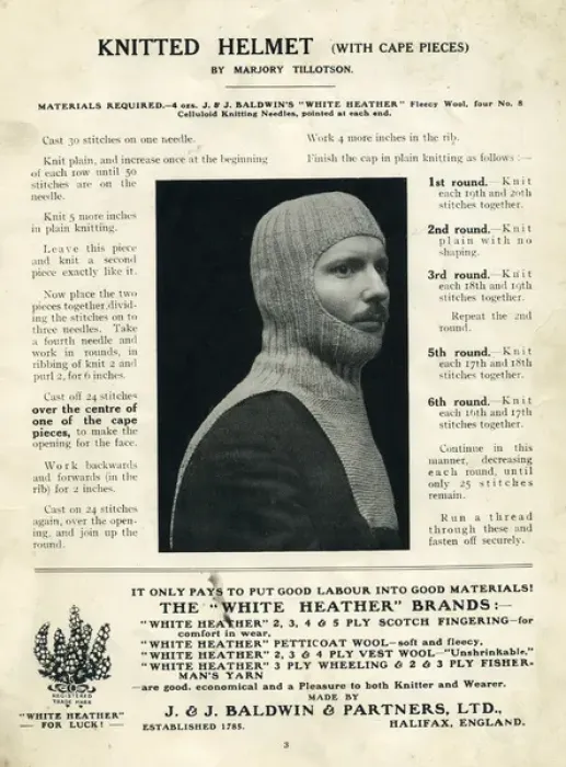 Framed Print : Knitted helmet, WW1 knitting, comforts for soldiers Framed Print : Knitted helmet, WW1 knitting, comforts for soldiers