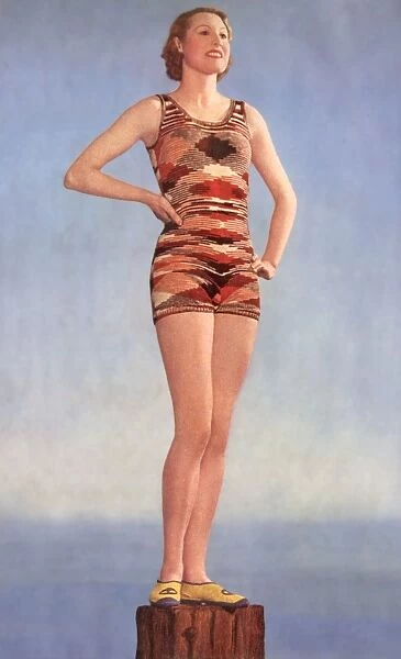 Knitted swimming costume, c. 1935