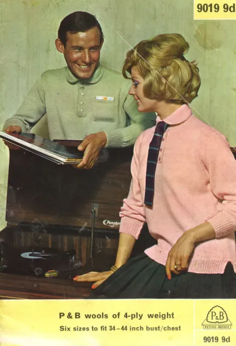 Framed Print : Knitting pattern cover, Shirt Style Unisex Knitwear