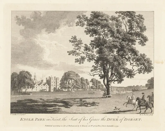 Framed Print : Knole House in Knole Park in Kent, 18th century Framed Print : Knole House in Knole Park in Kent, 18th century