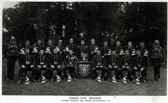 Framed Print : Kodak Fire Brigade win National Fire Escape Championship Framed Print : Kodak Fire Brigade win National Fire Escape Championship
