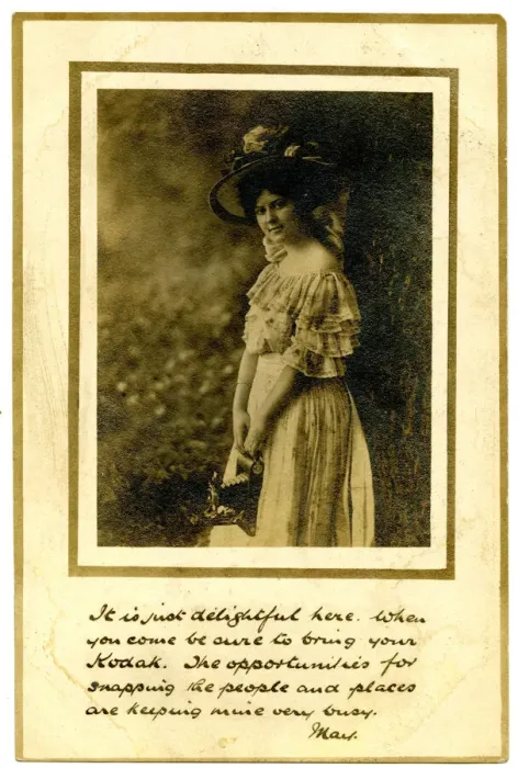 Framed Print : Kodak Folding Camera publicity postcard Framed Print : Kodak Folding Camera publicity postcard