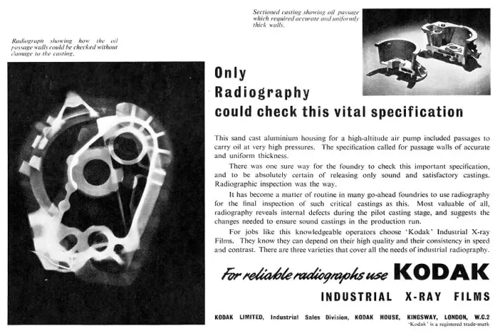 Framed Print : Kodak Industrial Radiography 1952 Framed Print : Kodak Industrial Radiography 1952
