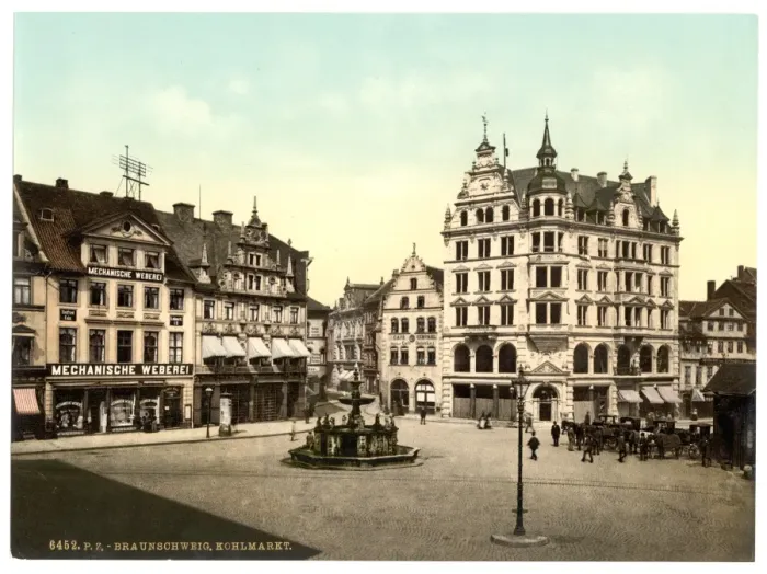 Framed Print : The Kohlmarkt, Brunswick (i. e. Braunschweig), Germany Framed Print : The Kohlmarkt, Brunswick (i. e. Braunschweig), Germany