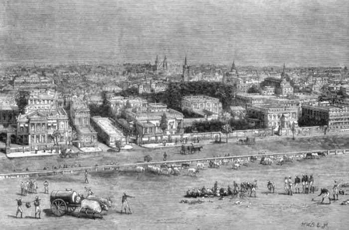 Framed Print : Kolkata - Panoramic View from roof of Museum - north-west Framed Print : Kolkata - Panoramic View from roof of Museum - north-west