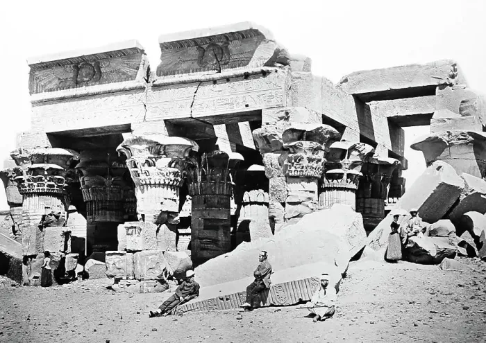 Framed Print : Kom Ombo Temple, Egypt, Victorian period Framed Print : Kom Ombo Temple, Egypt, Victorian period