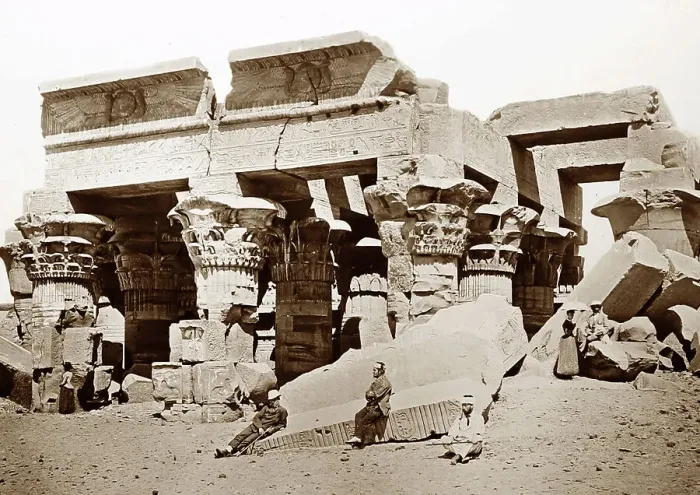 Framed Print : Kom Ombo Temple, Egypt, Victorian period Framed Print : Kom Ombo Temple, Egypt, Victorian period