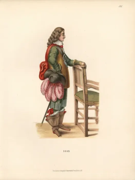 Framed Print : Korean man in hat, breeches and stockings, holding a stick Framed Print : Korean man in hat, breeches and stockings, holding a stick