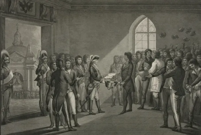Framed Print : Kosciusko and the Polish nobles obtaining their liberty by t Framed Print : Kosciusko and the Polish nobles obtaining their liberty by t