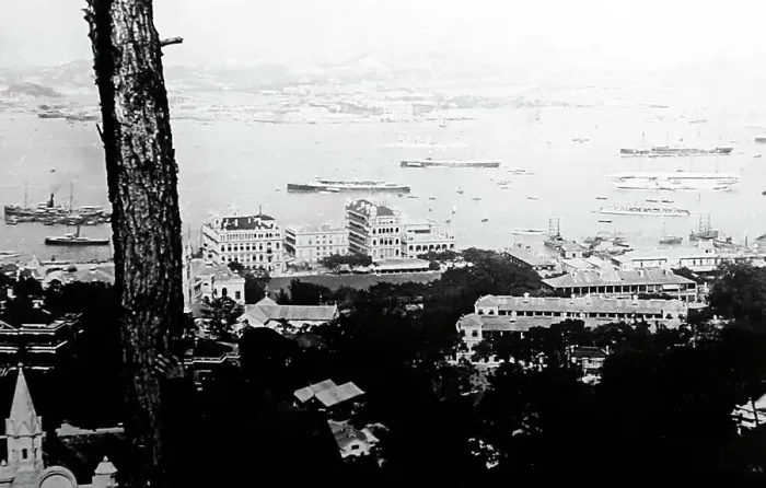 Framed Print : Kowloon from Hong Kong, China, early 1900s Framed Print : Kowloon from Hong Kong, China, early 1900s