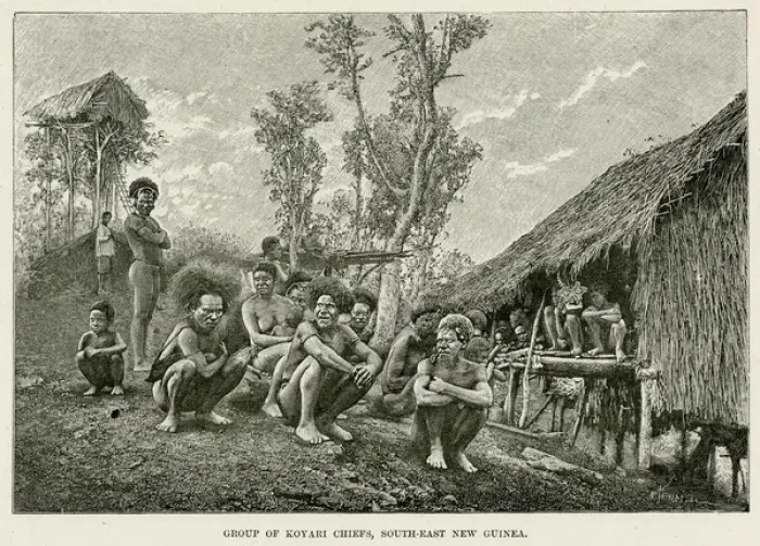 Framed Print : Koyari chiefs from New Guinea Framed Print : Koyari chiefs from New Guinea