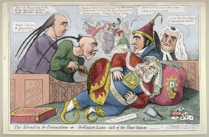 Framed Print : The Kremlin in commotion - or - the Grand Lama sick of the h Framed Print : The Kremlin in commotion - or - the Grand Lama sick of the h