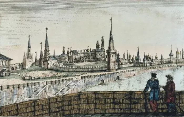 Framed Print : The Kremlin in Moscow, from the Travels by Framed Print : The Kremlin in Moscow, from the Travels by