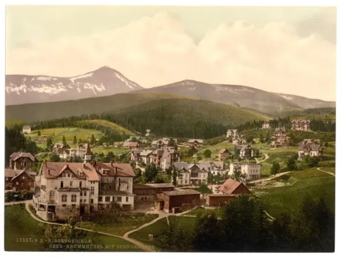 Framed Print : Krummhubel and Schneekoppe, Riesengebirge, Germany (i. e. Ka Framed Print : Krummhubel and Schneekoppe, Riesengebirge, Germany (i. e. Ka