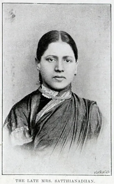 Framed Print : Krupabai Satthianadhan, author, studio portrait in sari Framed Print : Krupabai Satthianadhan, author, studio portrait in sari