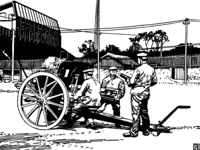 Framed Print : Krupp Gun Recoil Test Framed Print : Krupp Gun Recoil Test