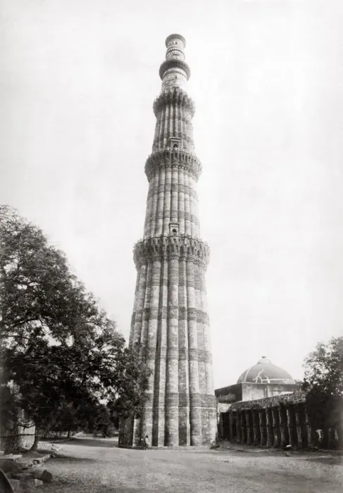 Framed Print : The Kutub Minar, Delhi, India, c. 1880 s Framed Print : The Kutub Minar, Delhi, India, c. 1880 s
