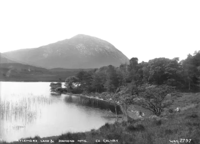 Framed Print : Kylemore Lake and Diamond Mountain. Co. Galway Framed Print : Kylemore Lake and Diamond Mountain. Co. Galway