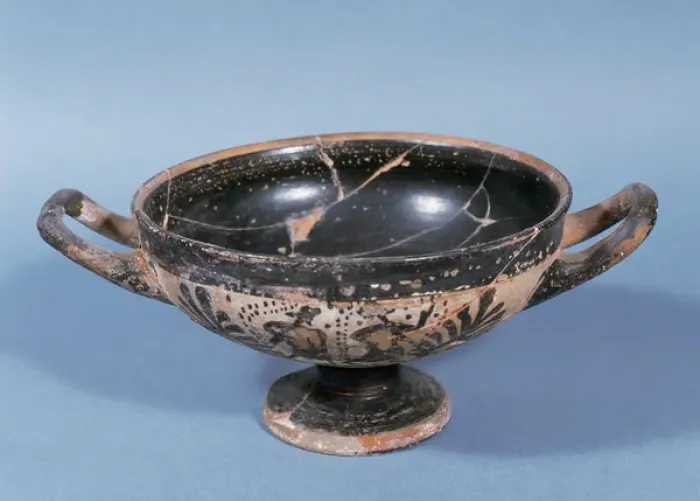 Framed Print : Kylix. Black-figures. 5th century BC. Found in Ampurias. Catalonia. Spain Framed Print : Kylix. Black-figures. 5th century BC. Found in Ampurias. Catalonia. Spain