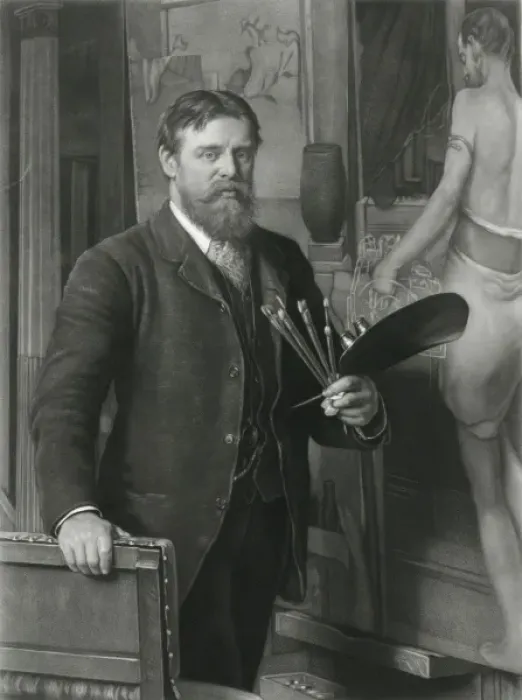 Framed Print : L Alma Tadema R. A. in his studio Framed Print : L Alma Tadema R. A. in his studio