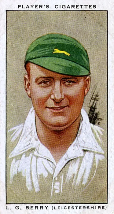Framed Print : L G Berry, Leicestershire County cricketer Framed Print : L G Berry, Leicestershire County cricketer