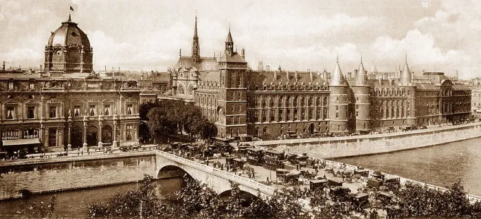 Framed Print : La Conciergerie, Paris, France, early 1900s Framed Print : La Conciergerie, Paris, France, early 1900s