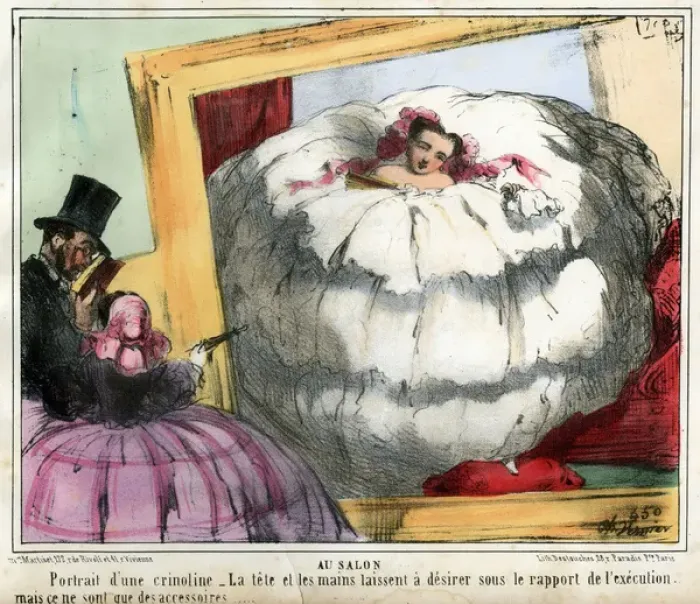 Framed Print : La Crinolonomanie by Charles Vernier Framed Print : La Crinolonomanie by Charles Vernier