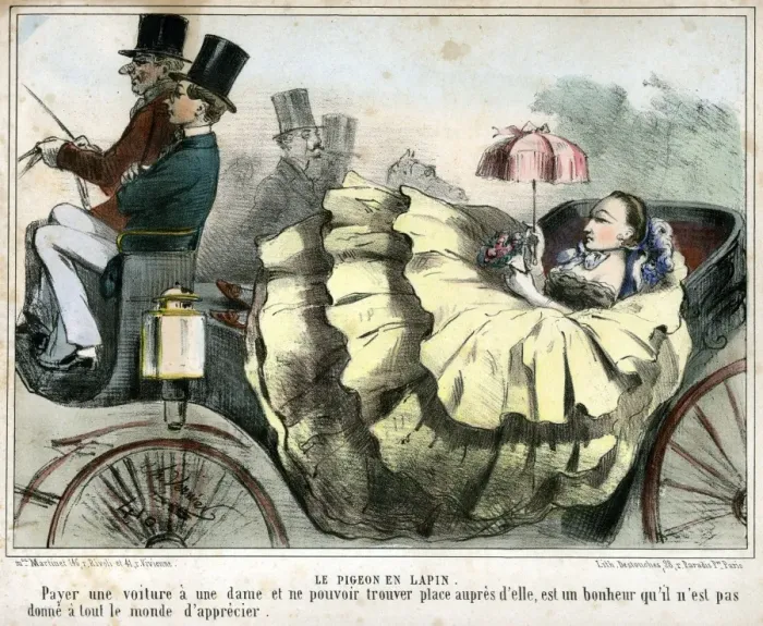 Framed Print : La Crinolonomanie by Charles Vernier