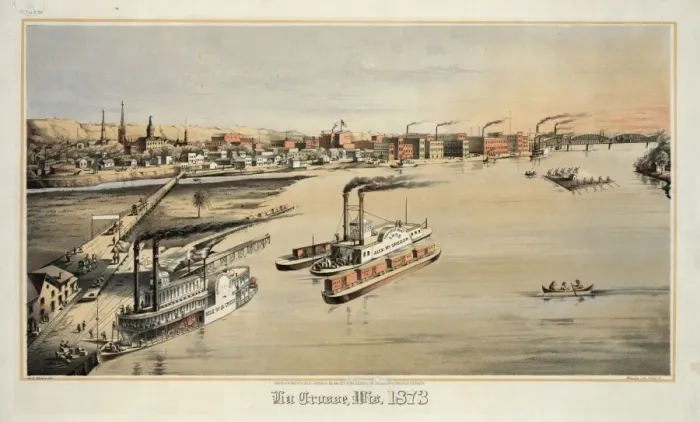 Framed Print : La Crosse, Wisc. 1873 Framed Print : La Crosse, Wisc. 1873