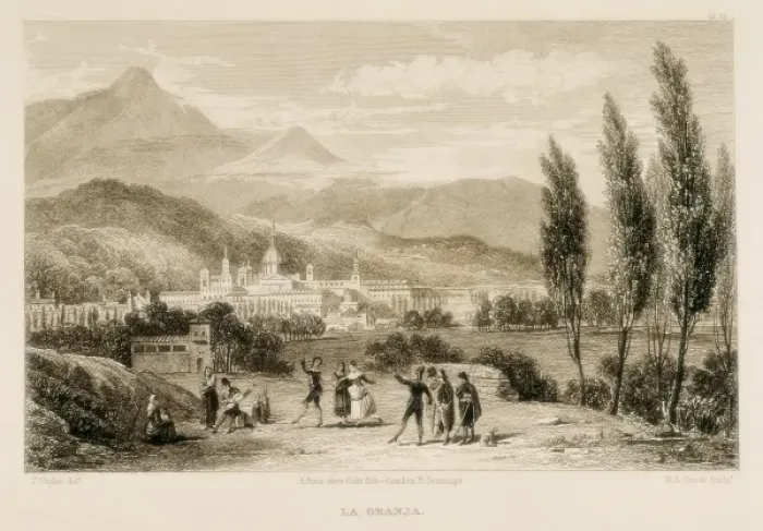 Framed Print : La Granja de San Ildefonso (19th c. ). Royal Palace Framed Print : La Granja de San Ildefonso (19th c. ). Royal Palace