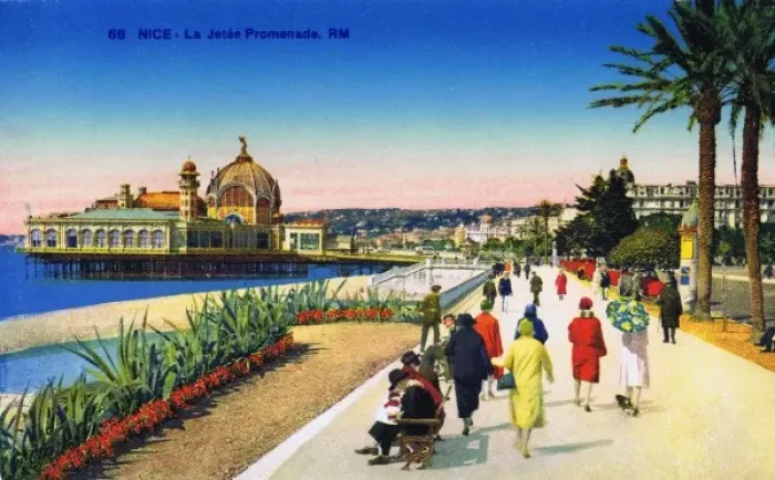 Framed Print : La Jetee on the Promenade at Nice, France, 1920s Framed Print : La Jetee on the Promenade at Nice, France, 1920s