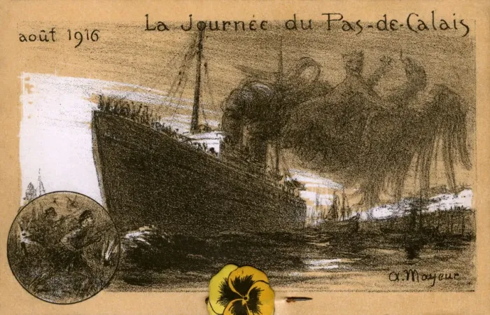 Framed Print : La Journee du Pas-de-Calais Charity card - WWI Framed Print : La Journee du Pas-de-Calais Charity card - WWI