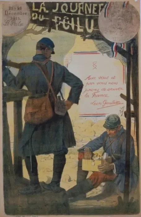 Framed Print : La journee du Poilu. 25-26 decembre 1915. Avec vous et par Framed Print : La journee du Poilu. 25-26 decembre 1915. Avec vous et par