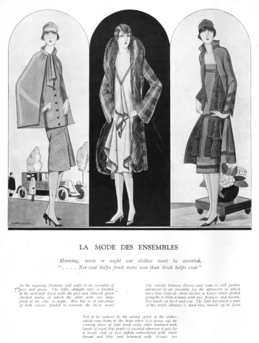 Framed Print : La Mode des Ensembles - three fashionable ensembles Framed Print : La Mode des Ensembles - three fashionable ensembles