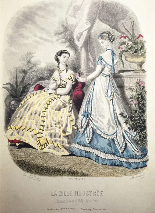 La Mode Illustrée Womens Magazine 1867 Print. Art Prints, Posters