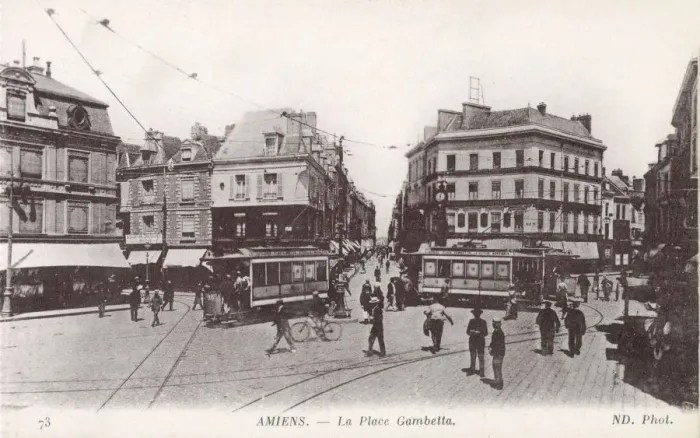 Framed Print : La Place Gambetta, Amiens, France Framed Print : La Place Gambetta, Amiens, France