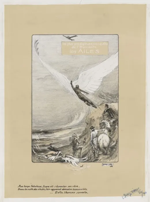 Framed Print : La plus prodigieuse conquete de l humanite, les ailes Framed Print : La plus prodigieuse conquete de l humanite, les ailes