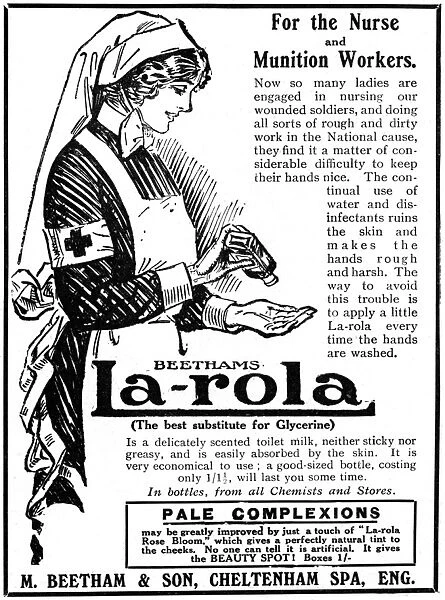 La-rola cream advertisement, WW1