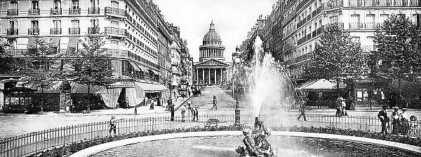 La Rue Soufflot and the Pantheon, Paris, France, early 1900s
