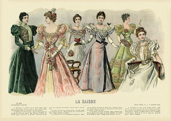 La Saison. Plate from La Saison, a French journal illustree of the late nineteenth