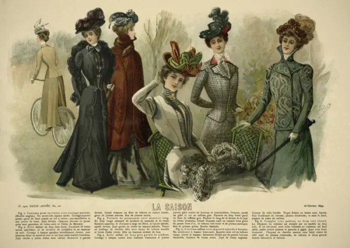 Framed Print : La Saison. Plate from La Saison, a French journal illustree of the late nineteenth Framed Print : La Saison. Plate from La Saison, a French journal illustree of the late nineteenth