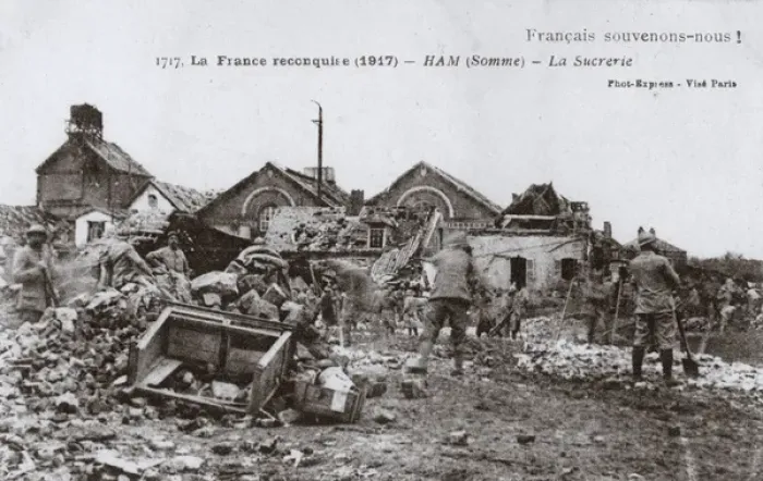 Framed Print : La Sucrerie, Ham, Somme, northern France, WW1 Framed Print : La Sucrerie, Ham, Somme, northern France, WW1