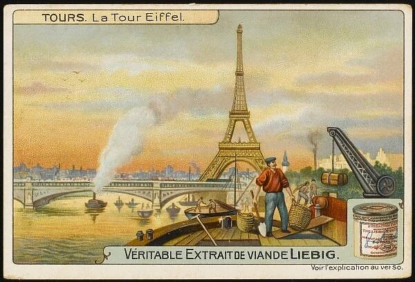 LA Tour Eiffel. La Tour Eiffel erected in 1889 in the hamp de Mars, Paris, seen