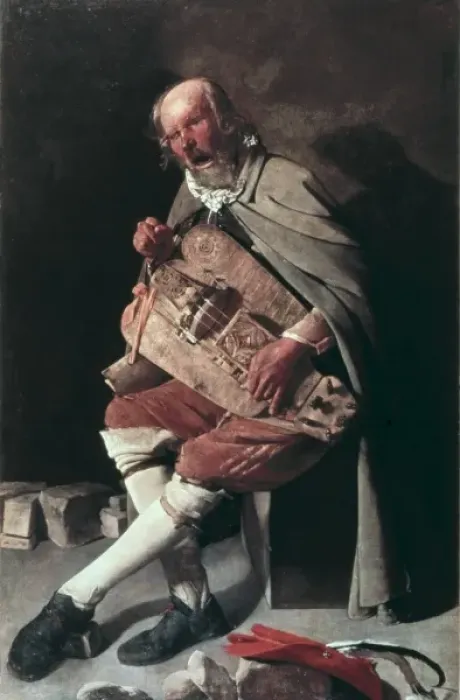 Framed Print : LA TOUR, Georges de (1593-1652). The Vielle Player Framed Print : LA TOUR, Georges de (1593-1652). The Vielle Player