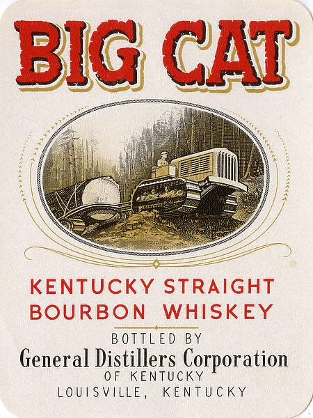 Label for Big Cat, Kentucky Straight Bourbon Whiskey