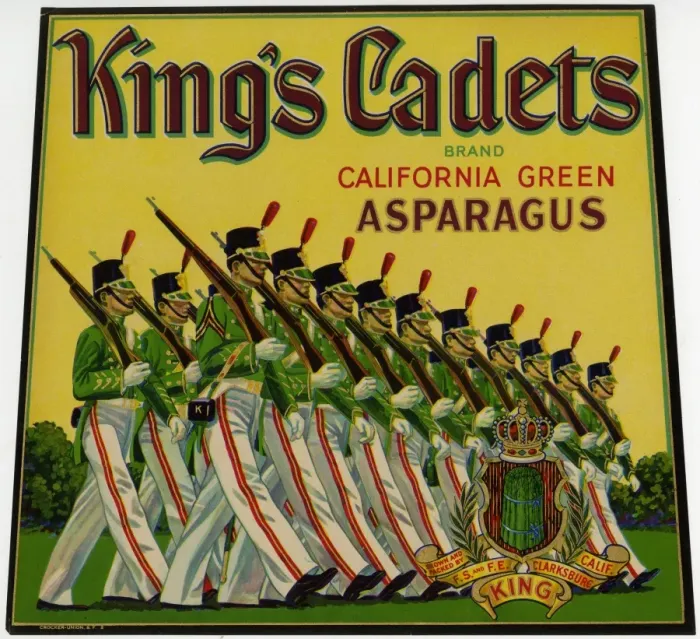 Framed Print : Label design, Kings Cadets Asparagus Framed Print : Label design, Kings Cadets Asparagus