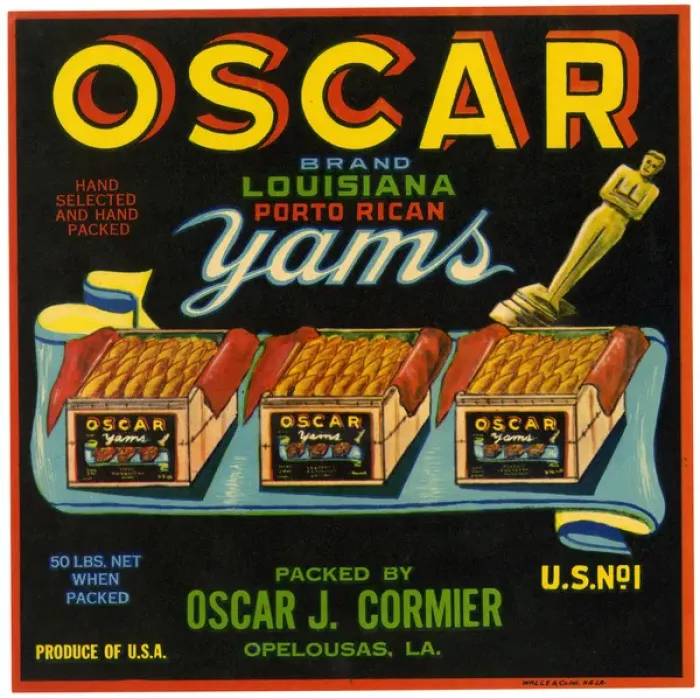 Framed Print : Label design, Oscar Yams Framed Print : Label design, Oscar Yams