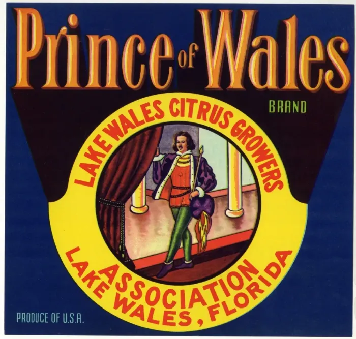 Framed Print : Label design, Prince of Wales Citrus Fruit Framed Print : Label design, Prince of Wales Citrus Fruit