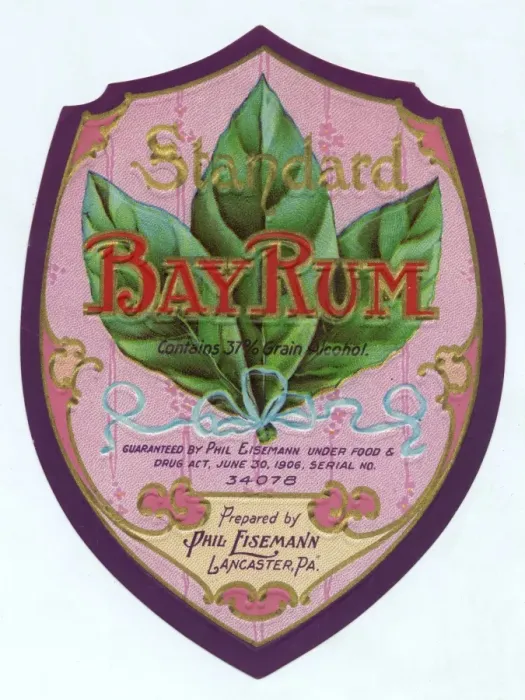 Framed Print : Label design, Standard Bay Rum Framed Print : Label design, Standard Bay Rum